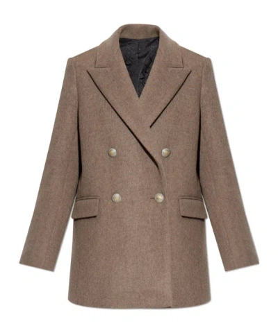 Zadig & Voltaire Double-breasted Jacket In Brown