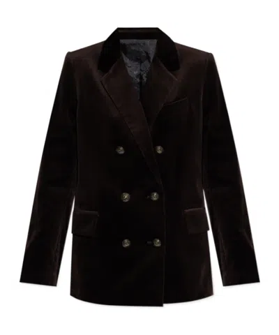 Zadig & Voltaire Double-breasted Velvet Blazer