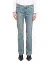 Zadig & Voltaire Eclip Denim High Rise Stud Trim In Light Blue In Blue