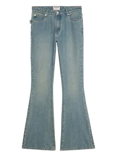Zadig & Voltaire Eclip Stud-embellished Flared Jeans