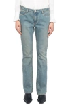 Zadig & Voltaire Eclip Denim High Rise Stud Trim In Light Blue In Blue