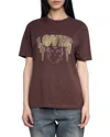 Zadig & Voltaire Edwin Hc Concert Lover Embellished Tee In Brown