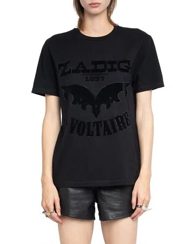 ZADIG & VOLTAIRE EDWIN HC FLOCK RHINESTONE TEE