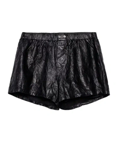 Zadig & Voltaire Elastic Waist Shorts In Black