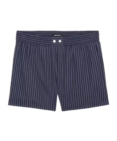 Zadig & Voltaire Elastic Waist Shorts In Blue