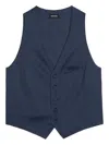 Zadig & Voltaire Emaux Button Waistcoat In Blue