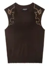 Zadig & Voltaire Embellished Sleeveless Top In Brown