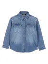 Zadig & Voltaire Embroidered Denim Shirt In Blue