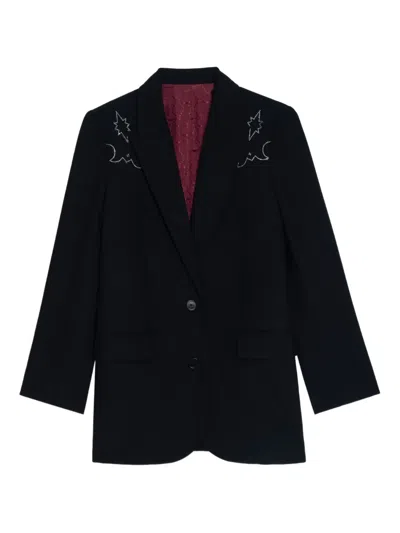 Zadig & Voltaire Embroidered-detail Blazer