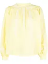 Zadig & Voltaire Embroidered-detail Peasant Blouse In Yellow