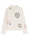 Zadig & Voltaire Embroidered Heart Detail Sweater In Neutral
