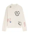 Zadig & Voltaire Womens Ecru Markuz Brand-embroidered Cashmere Jumper In White