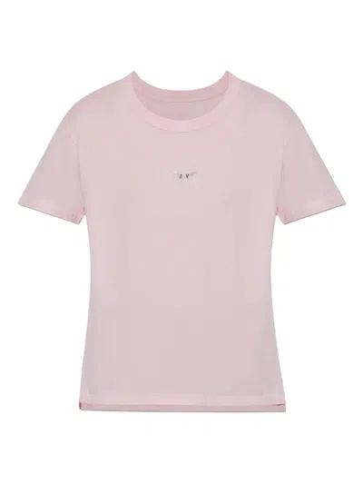 Zadig & Voltaire Embroidered-logo T-shirt In Pink