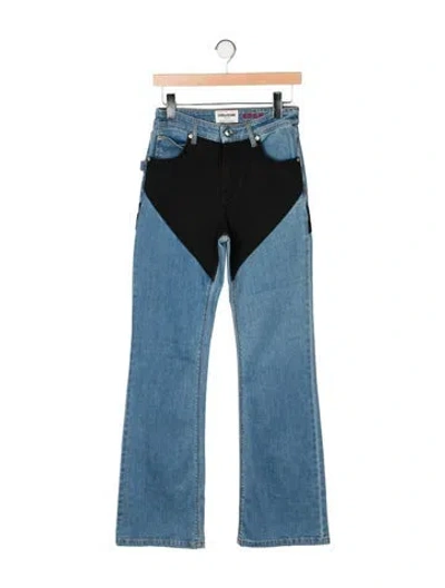Pre-owned Zadig & Voltaire Emila Wide Leg Jeans In Blue