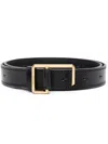 Zadig & Voltaire Engraved-logo Buckle Leather Belt In Black