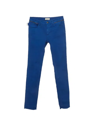 Pre-owned Zadig & Voltaire Eva Cher Slim-fit Jeans In Blue