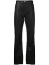 Zadig & Voltaire Evy Crinkled Leather Trousers In Black