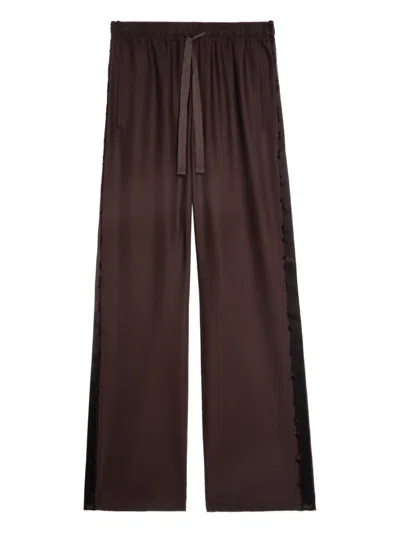 Zadig & Voltaire Evy Drawstring Trousers In Brown