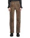 Zadig & Voltaire Evy High Rise Leopard Print Jeans In Daim In Animal Print