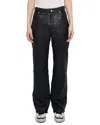 Zadig & Voltaire Evy Crinkled Leather Trousers In Black