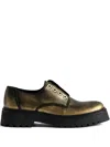 Zadig & Voltaire Eyeleted Platform Derby Shoe In Multi