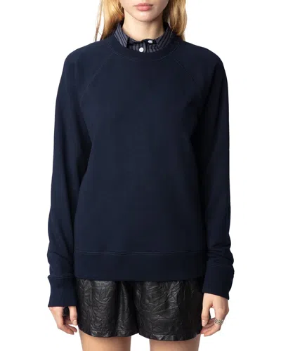 Zadig & Voltaire Fallen Angel Sweatshirt In Blue