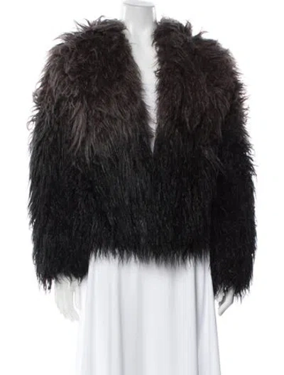 Pre-owned Zadig & Voltaire Faux Fur Coat In Black