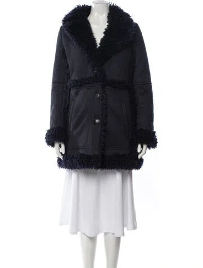 Pre-owned Zadig & Voltaire Faux Fur Coat In Blue