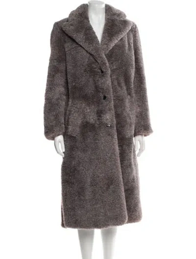 Pre-owned Zadig & Voltaire Faux Fur Coat In Gray