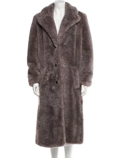 Pre-owned Zadig & Voltaire Faux Fur Coat In Gray