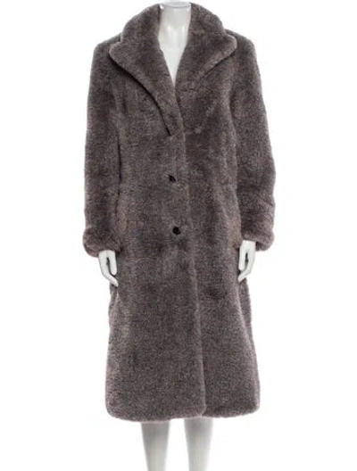 Pre-owned Zadig & Voltaire Faux Fur Coat In Gray