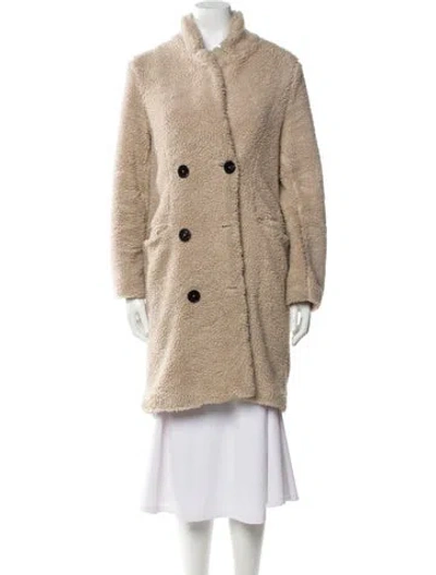 Pre-owned Zadig & Voltaire Faux Fur Coat In Neutral