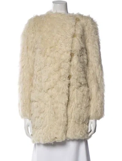Pre-owned Zadig & Voltaire Faux Fur Coat In Neutral