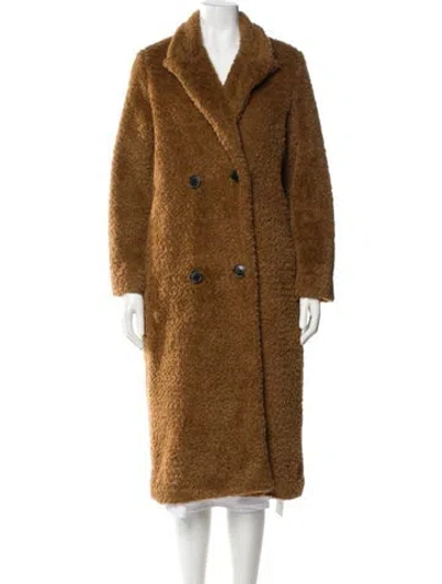 Pre-owned Zadig & Voltaire Faux Fur Faux Fur Coat In Brown