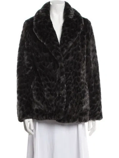 Pre-owned Zadig & Voltaire Faux Fur Jacket In Black