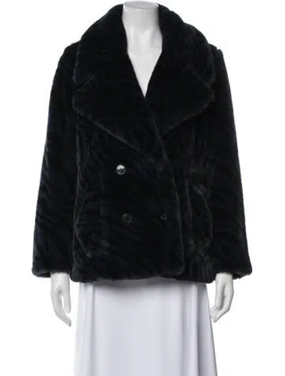 Pre-owned Zadig & Voltaire Faux Fur Jacket In Black