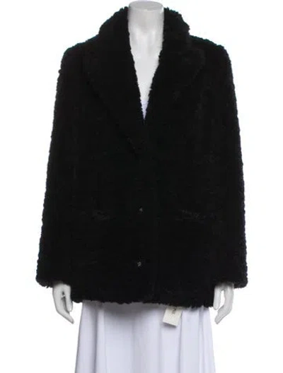 Pre-owned Zadig & Voltaire Faux Fur Jacket In Black