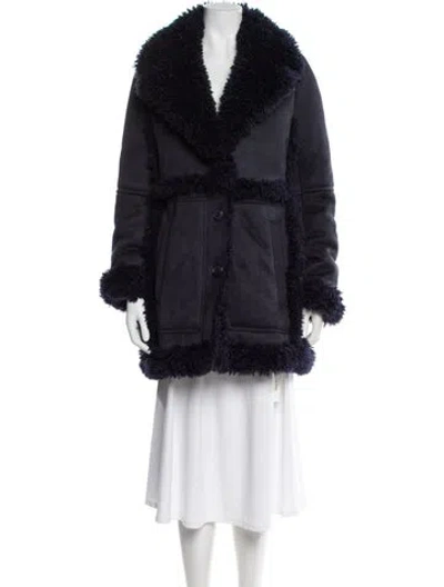 Pre-owned Zadig & Voltaire Faux Fur Jacket In Blue