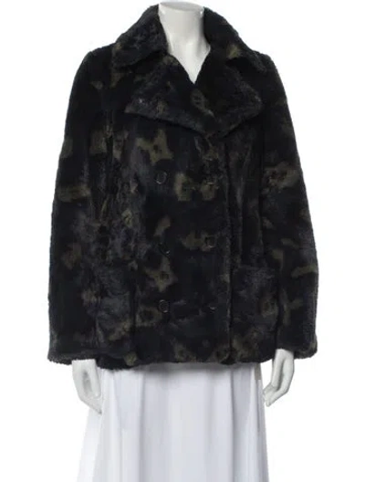 Pre-owned Zadig & Voltaire Faux Fur Jacket In Blue