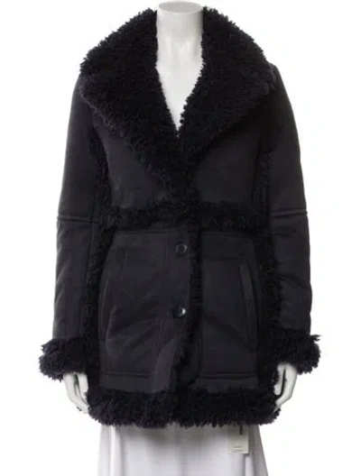 Pre-owned Zadig & Voltaire Faux Fur Jacket In Blue