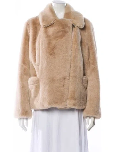 Pre-owned Zadig & Voltaire Faux Fur Jacket In Neutral