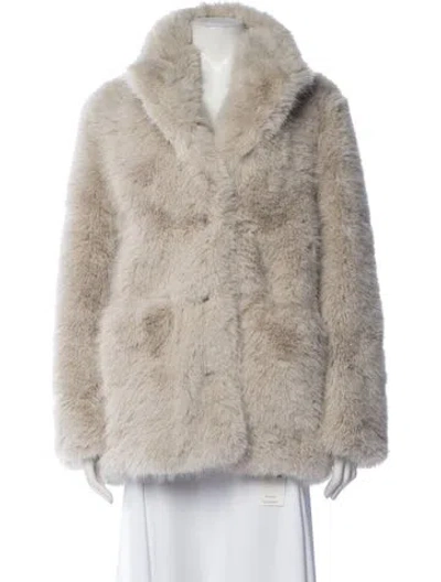 Pre-owned Zadig & Voltaire Faux Fur Jacket In Neutral