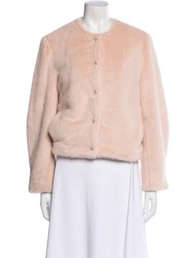 Pre-owned Zadig & Voltaire Faux Fur Jacket In Pink