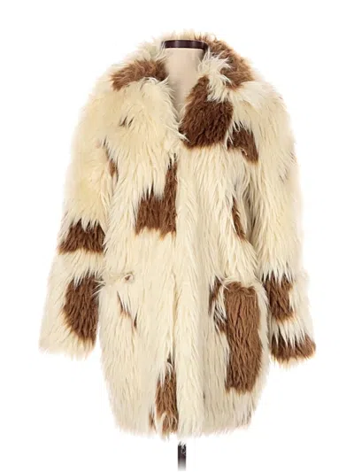 Pre-owned Zadig & Voltaire Faux Fur Jacket In White