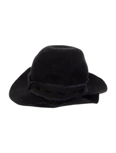 Pre-owned Zadig & Voltaire Felt Fedora Hat In Black