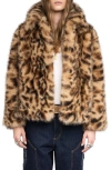 Zadig & Voltaire Leopard-print Faux-fur Coat In Brown