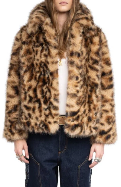 ZADIG & VOLTAIRE ZADIG & VOLTAIRE FINITO FAUX FUR JACKET