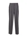 Zadig & Voltaire Trousers With Pinstripe Pattern And Side Pockets In Gray