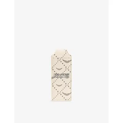 Zadig & Voltaire Flash Z Travel Tag Faux-leather Luggage Tag In Neutral
