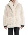 Zadig & Voltaire Fleur Faux Fur Coat In Neutral